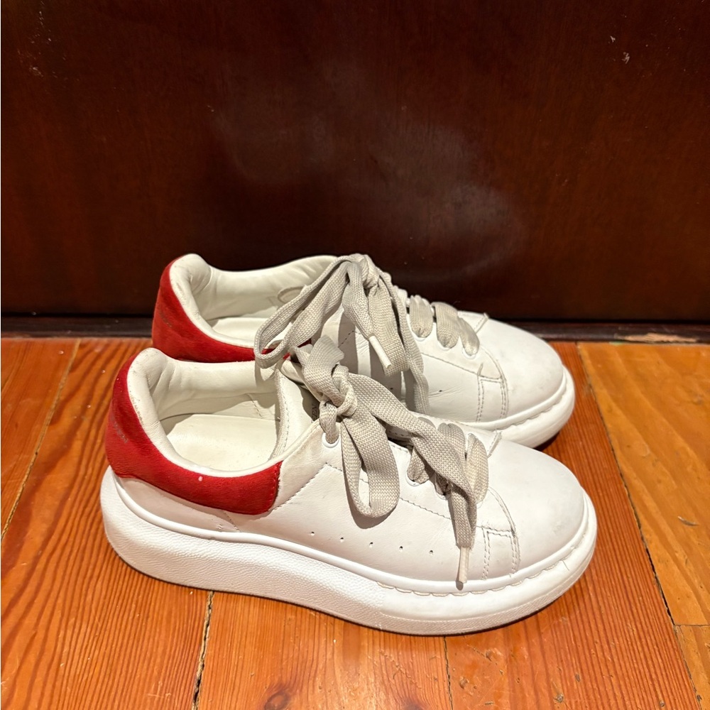 Alexander McQueen Red and White Sneakers